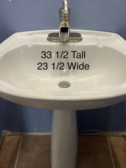 Pedestal Sink & Faucet