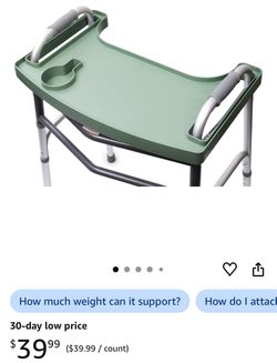 Walker Tray that ONLY FITS MEDLINE BARIATRIC Heavy Duty Walker