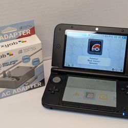Nintendo 3DS XL Handheld System - Blue/Black Tested w/ Pokemon Black Authentic
