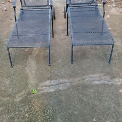 2 Metal Patio Pool Loungers Chaises Better Home & Garden