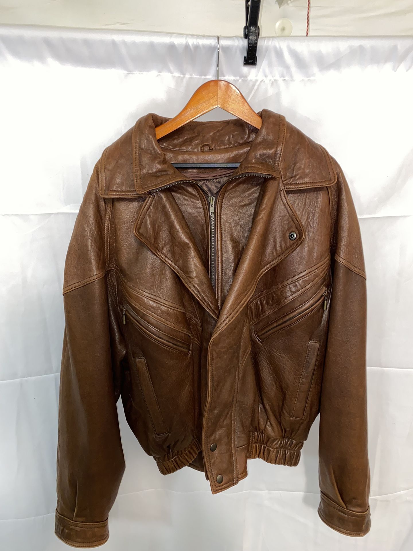 Vintage Midway Genuine Leather Bomber Jacket XXL 1990s/2000s