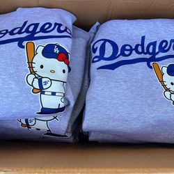 Dodgers x Hello Kitty Hoody Sweater Sweatshirt S M L XL XXL