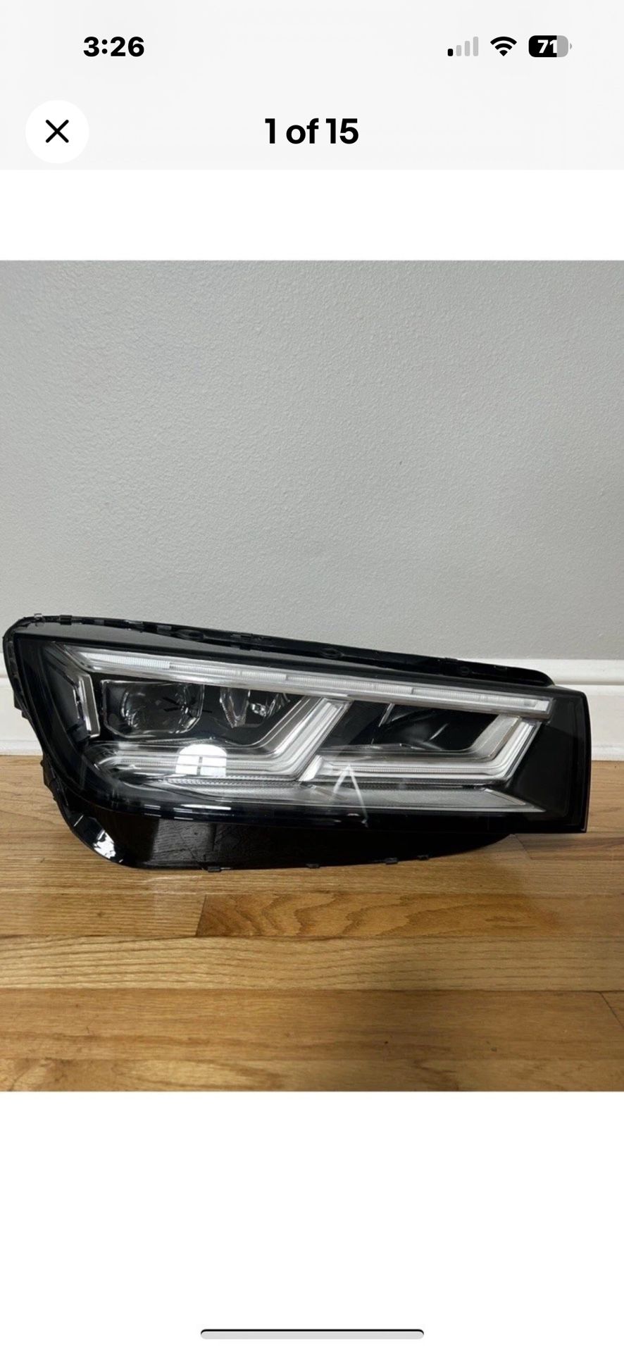 2018-2020 Audi Q5 SQ5 Right RH Passenger Full LED Headlight OEM 18 19 20 MINT