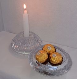 Three-Way Glass Candle Holders