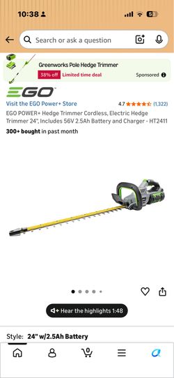 EGO Power+ hedge trimmer $220 OBO