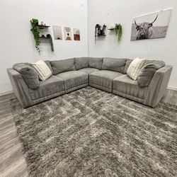 Gray Sectional Modular Couch - Free Delivery 