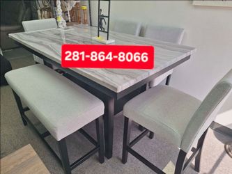 New grey 6pc dining table set