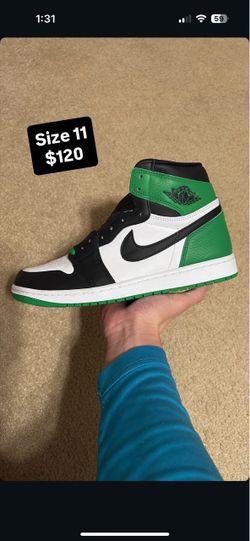 Size 11 - Air Jordan 1 High Lucky Green White