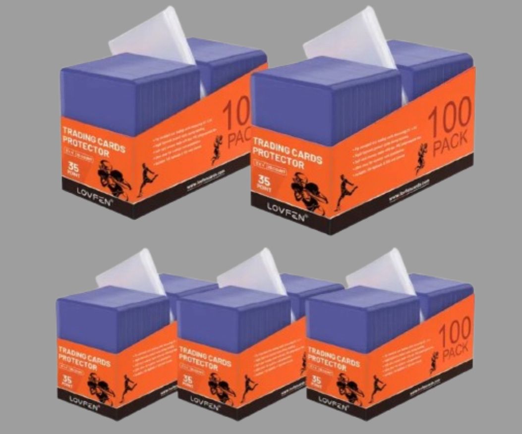 500 Top Loaders + 500 Soft Sleeves for Sports Trading Cards / MTG / Pokemon - Holds 35pt cards