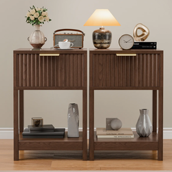 Nightstand Set Of 2, Modern Bedside Table With Storage Drawer