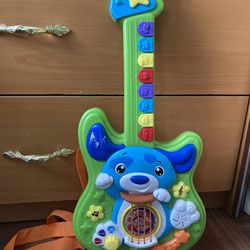 Talking Guitar Toy,makes Music And Animal Sounds Works 