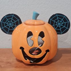 2020 Disney Parks Happy Halloween Mickey Pumpkin Boo! Votive Candle Holder