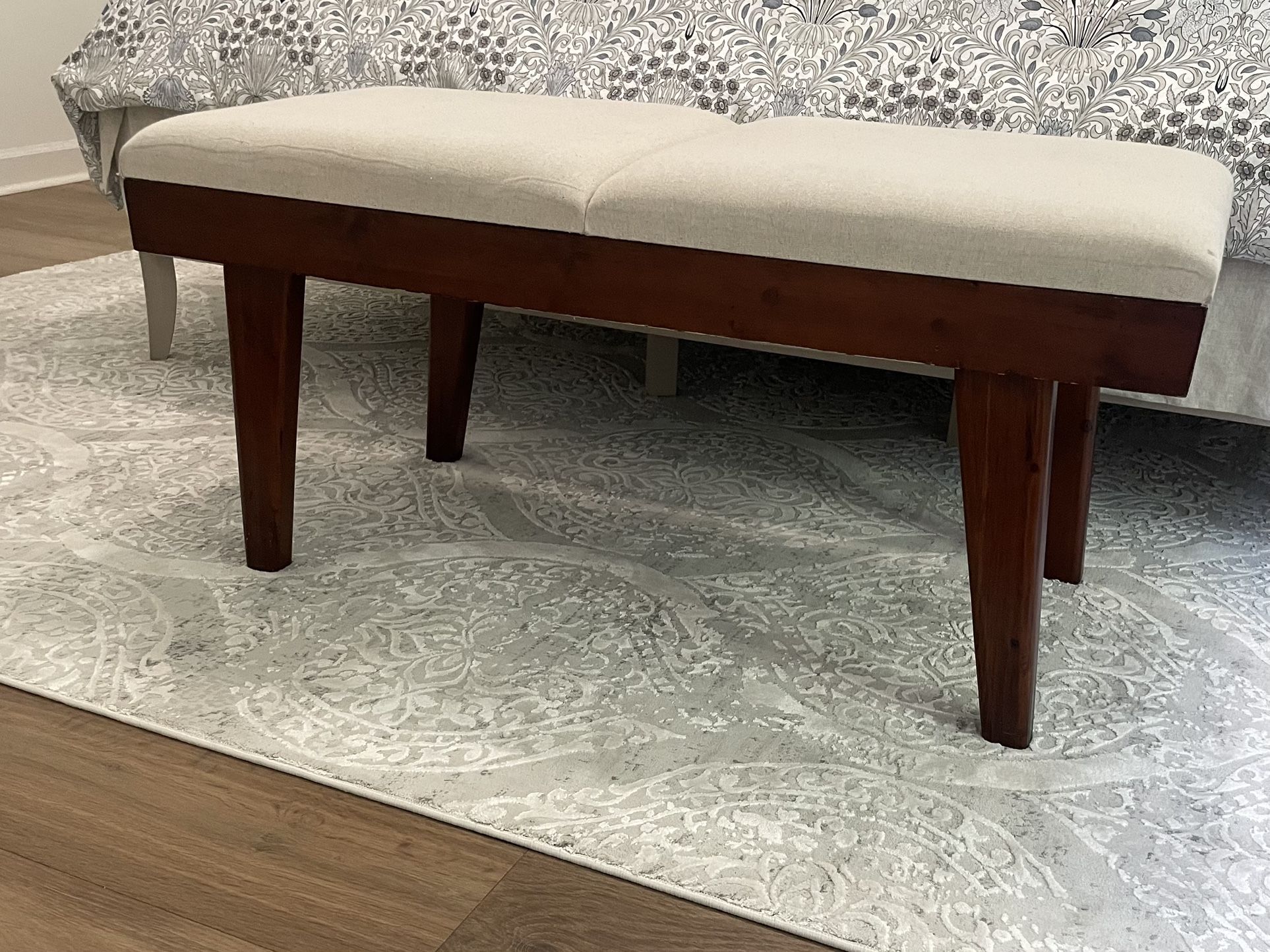 Upholstered Wooden Bench