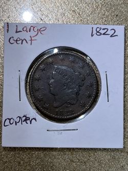 1822 US Large Cent Copper Coin