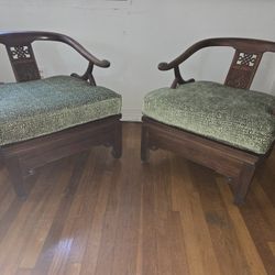 James Mont Style Chinese Mahogany Chair Set
