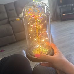 Galaxy Rose Flower Gift Lights Up