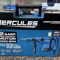 HERCULES HE34 12 Amp 1-9/16 in. SDS-MAX Type Variable-Speed Rotary Hammer