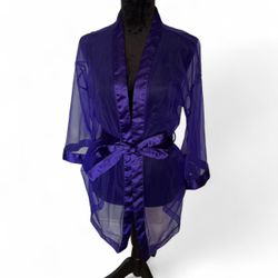 Vintage Lover’s Lane Sheer Purple Robe One Size