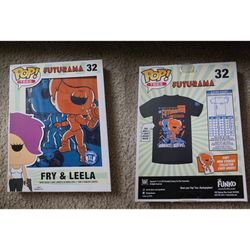 Funko Pop! Tees: Futurama - Fry & Leela T-Shirt #32 (Size XL)