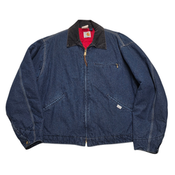 1989 100 Year Anniversary Faded Denim Carhartt Detroit Jacket Size Large