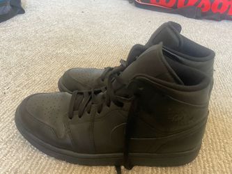 All Black High Top Jordans Size 10