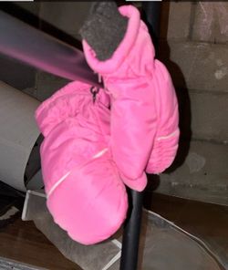 Pink Kids Winter Snow Mittens