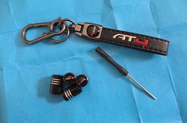 GMC AT4 Keychain and Valve Stem Cap Set