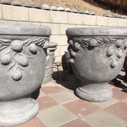 New Flower Pots Made Out Of Cement Perfect Gift 
