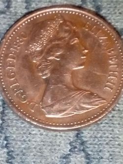 1980 new penny Queen Elizabeth