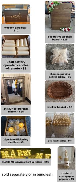 WEDDING / DECOR ITEMS NEED GONE