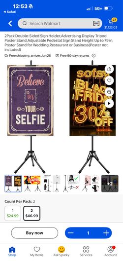 2 pack double sided sign (business/event, etc.) sign hold