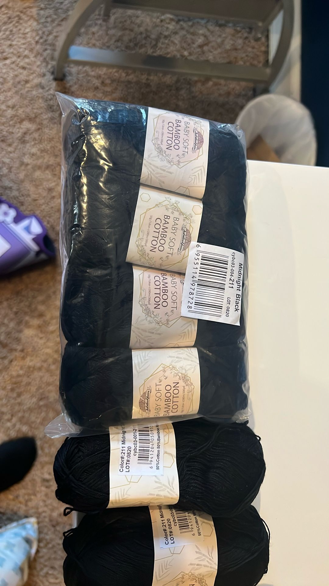 8 Rolls Of Bamboo Cotton 1mm Thick