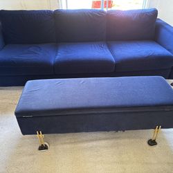 Palliser Couch From mum’s place & Storage Ottoman 
