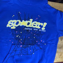 Sp5der Blue TC hoodie 