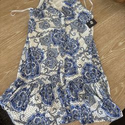 Beautiful Blue And White Dress 