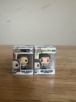BITTY Jim & Pam The Office 1-Inch Funko Pops #870 #1172 Television TV Halpert Beesly