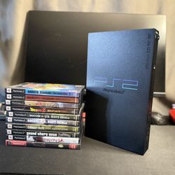 Black PS2 Fat Model - 15 Game Bundle