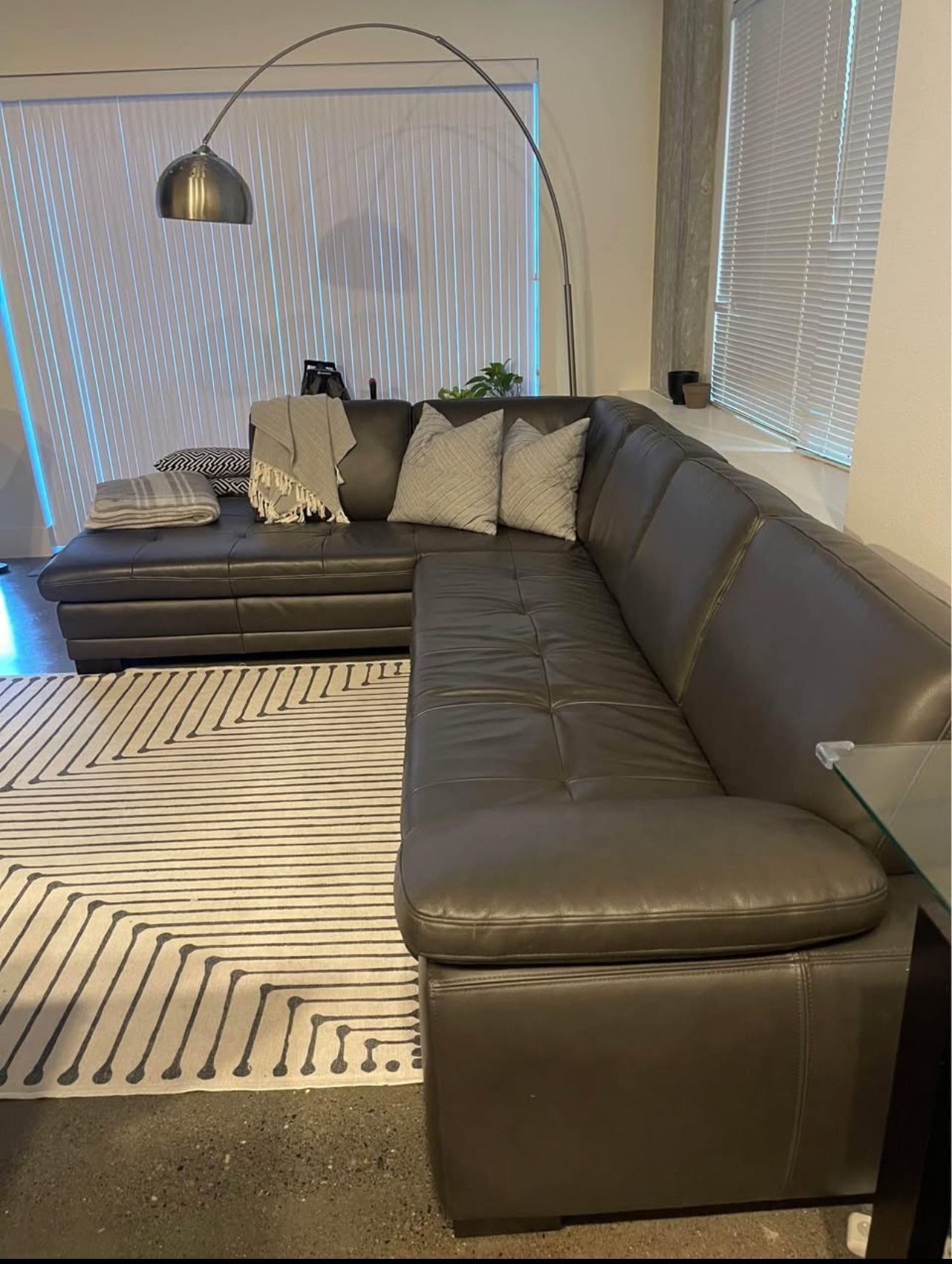 Dania Full Sectional Leather Couch