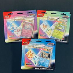 Pokemon Tcg Prismatic Evolutions Tech Sticker Lot