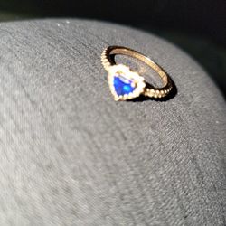 Blue heart PANDORA RING