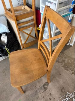 Wooden X-Back Dining Chair x 2