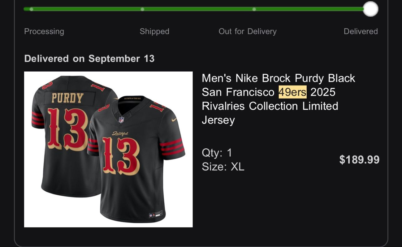 Brand New 49ers Rivalries Jersey