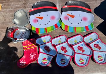 Christmas serving plates bundle