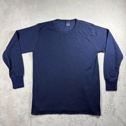 Duofold Men’s L Blue Wool Two Layer Base Hike Merino Outdoors Trekk Prep #6A