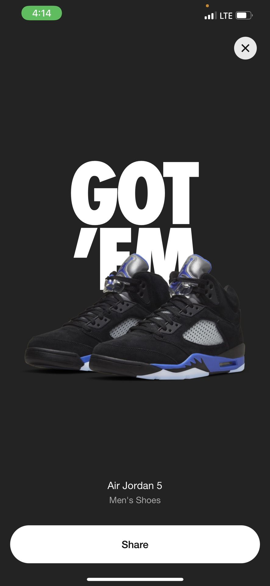 air jordan 5 retro sz 13 , 12