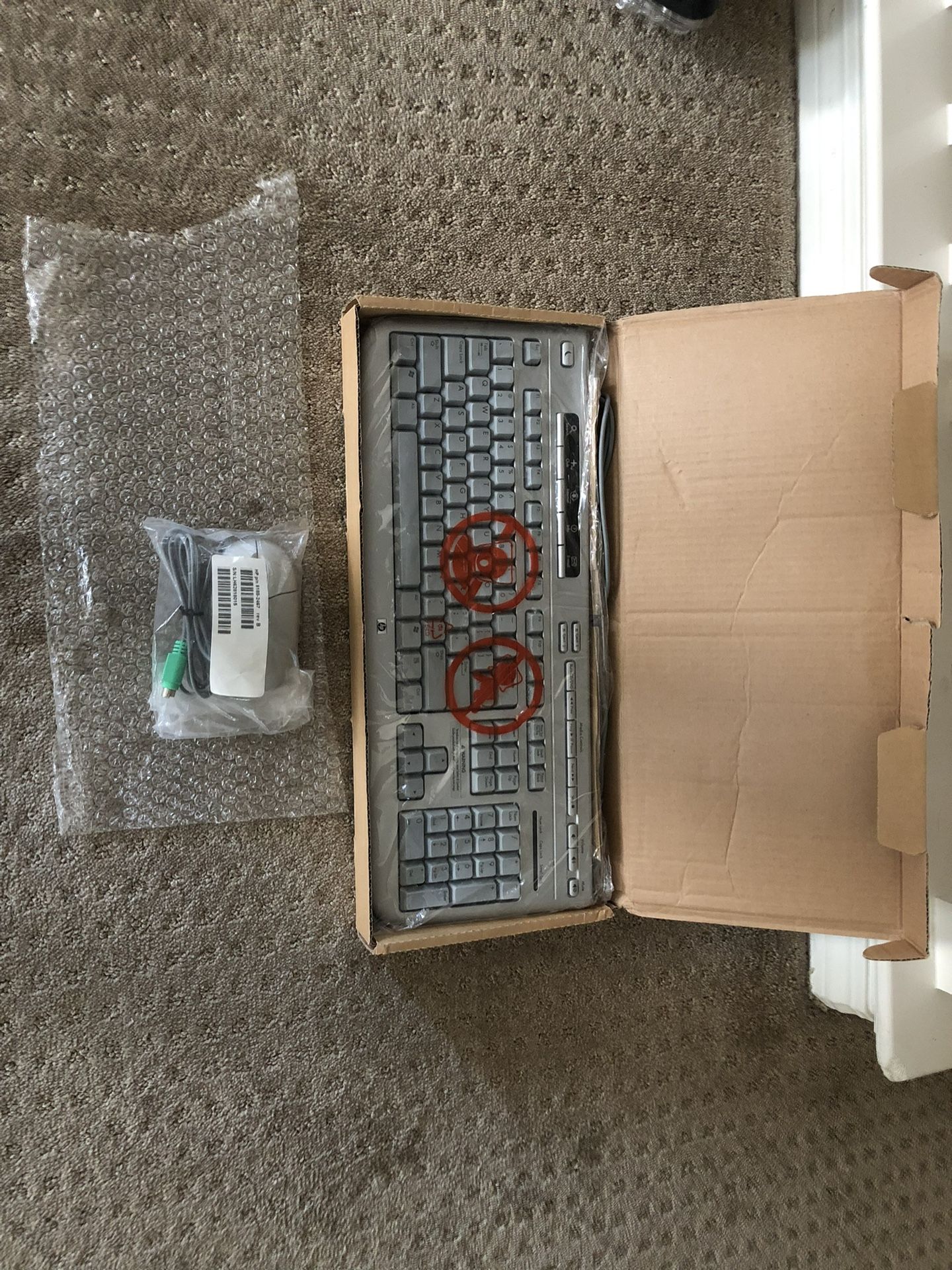 Genuine HP Wired Keyboard And Mouse Brand New