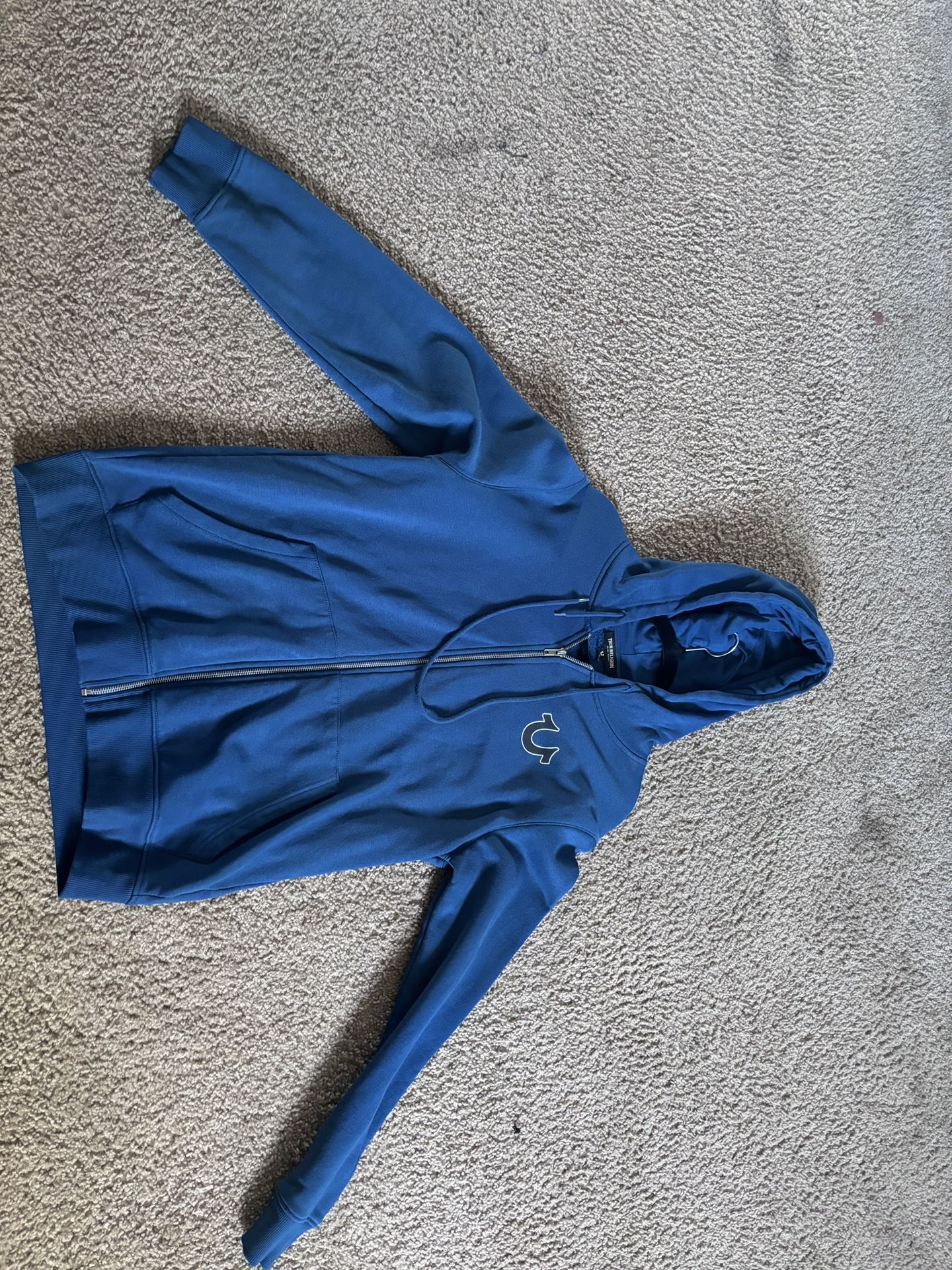 Red and Blue True Religion Sweater