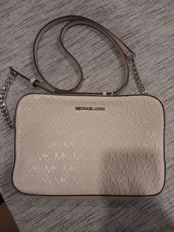 Micheal Kors Beige Large Crossbody Bag