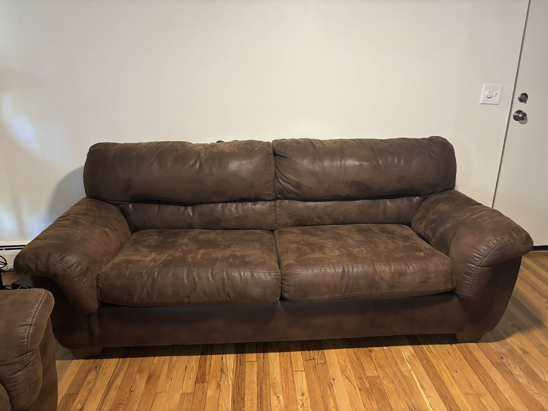 Suede Leather Couch Set 