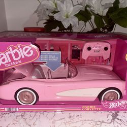 Barbie Hot Wheels RC Corvette from The Movie, Full-Function Remote-Control Toy Car